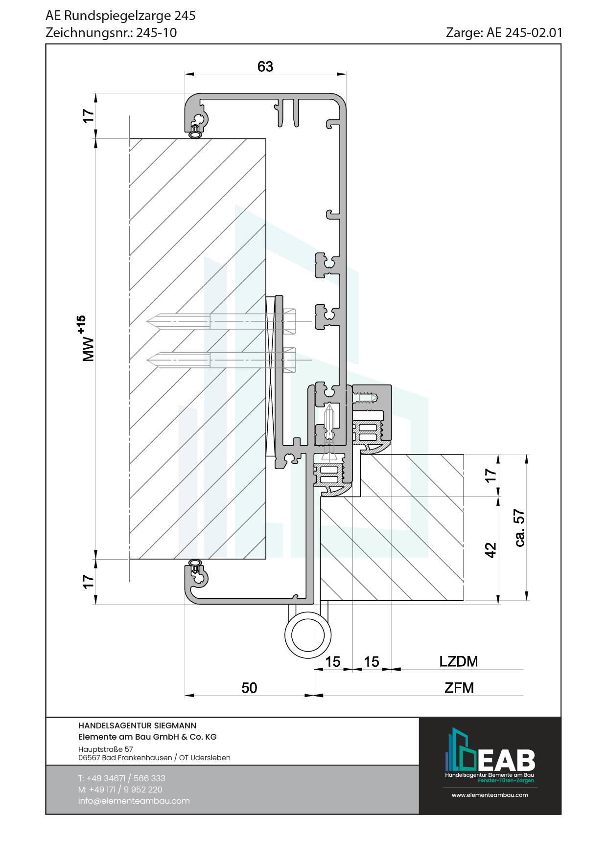 Okvir s rubnim zrcalom
