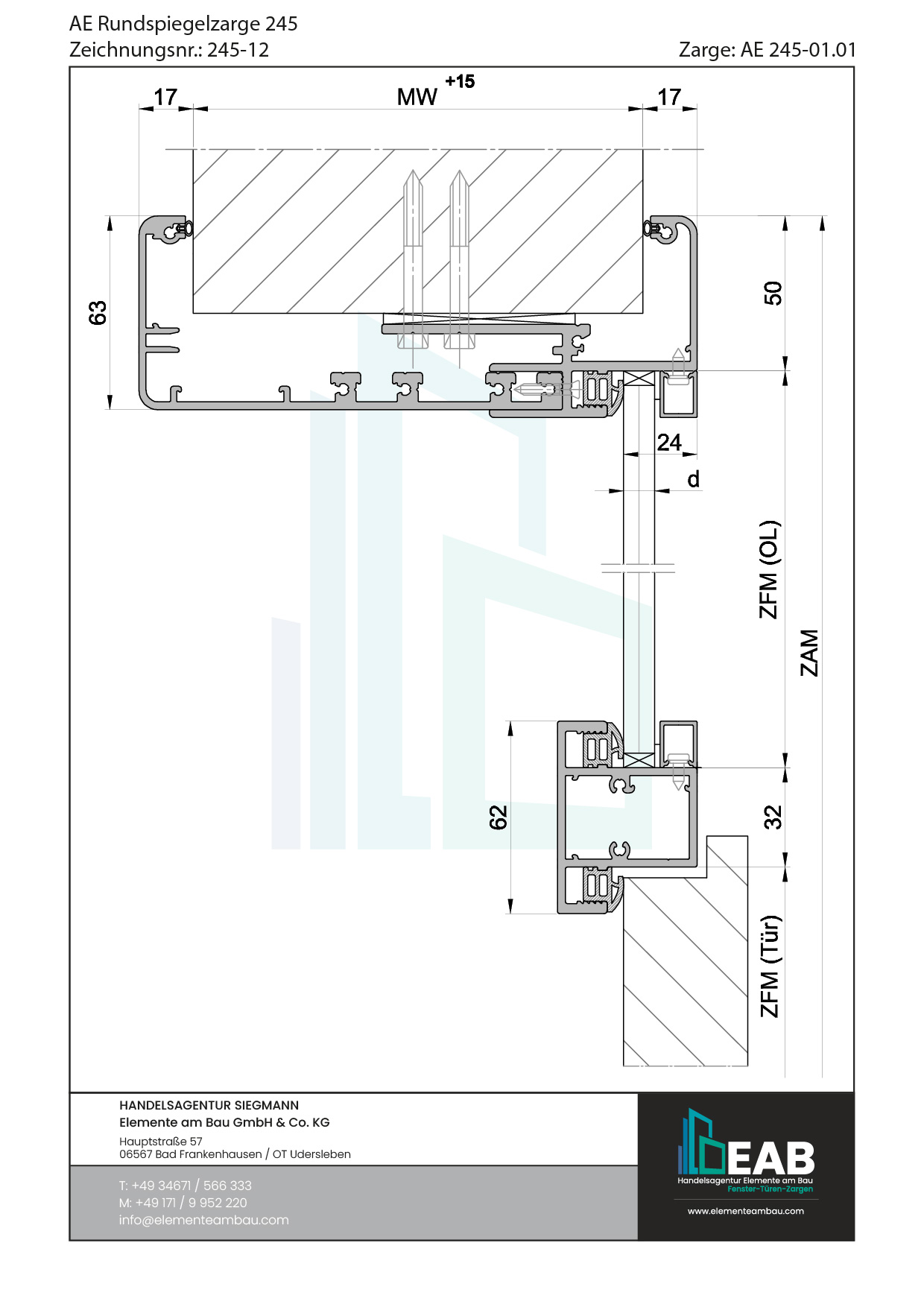 Okvir s rubnim zrcalom