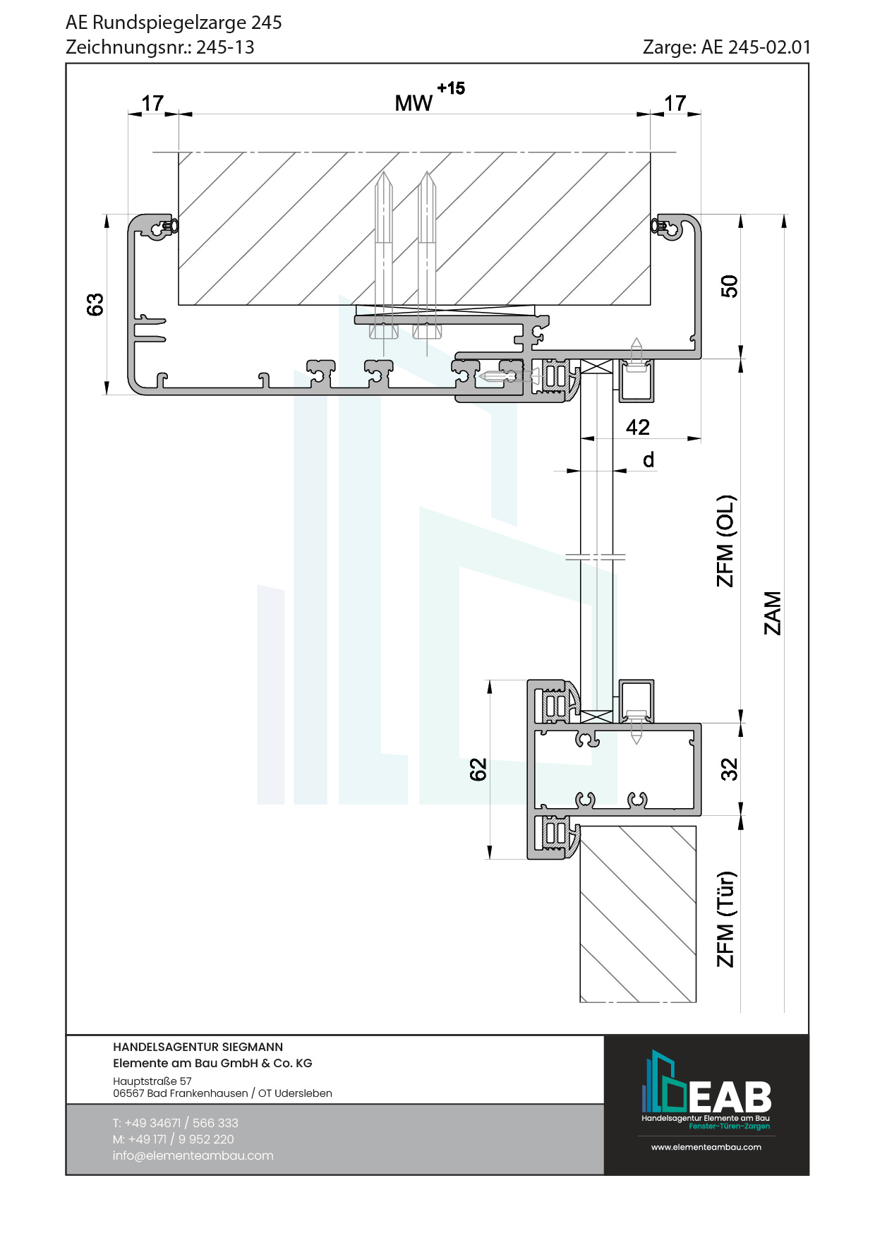 Okvir s rubnim zrcalom