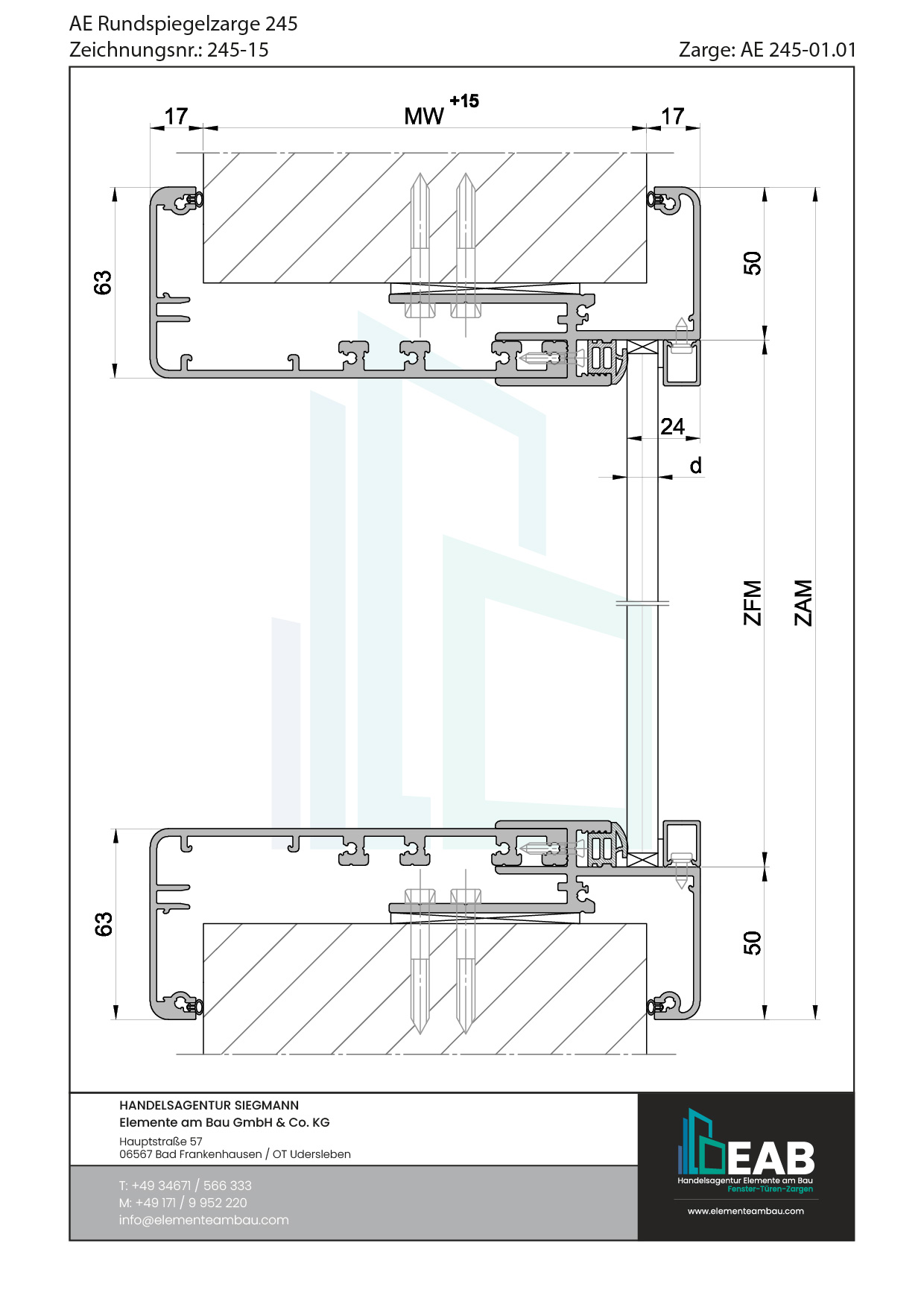 Okvir s rubnim zrcalom