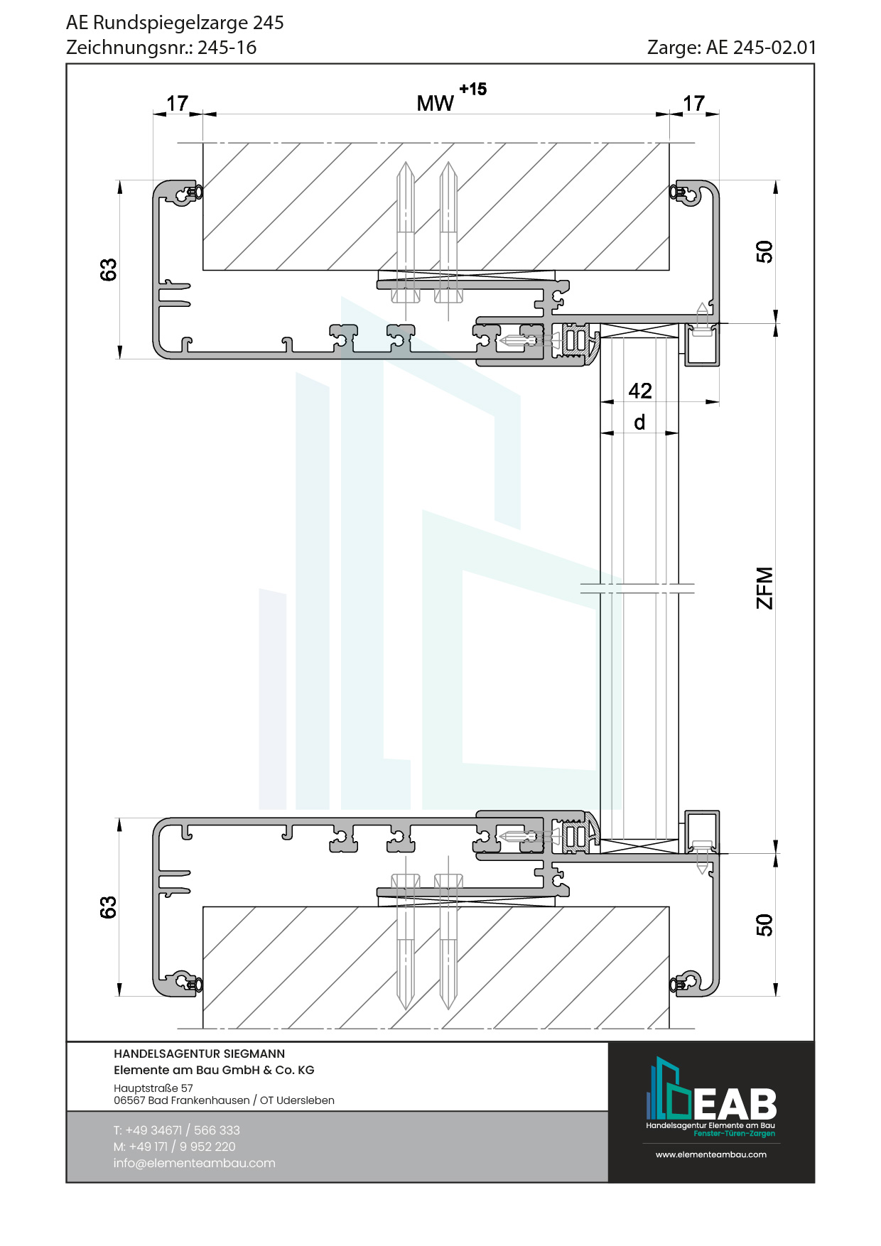 Okvir s rubnim zrcalom