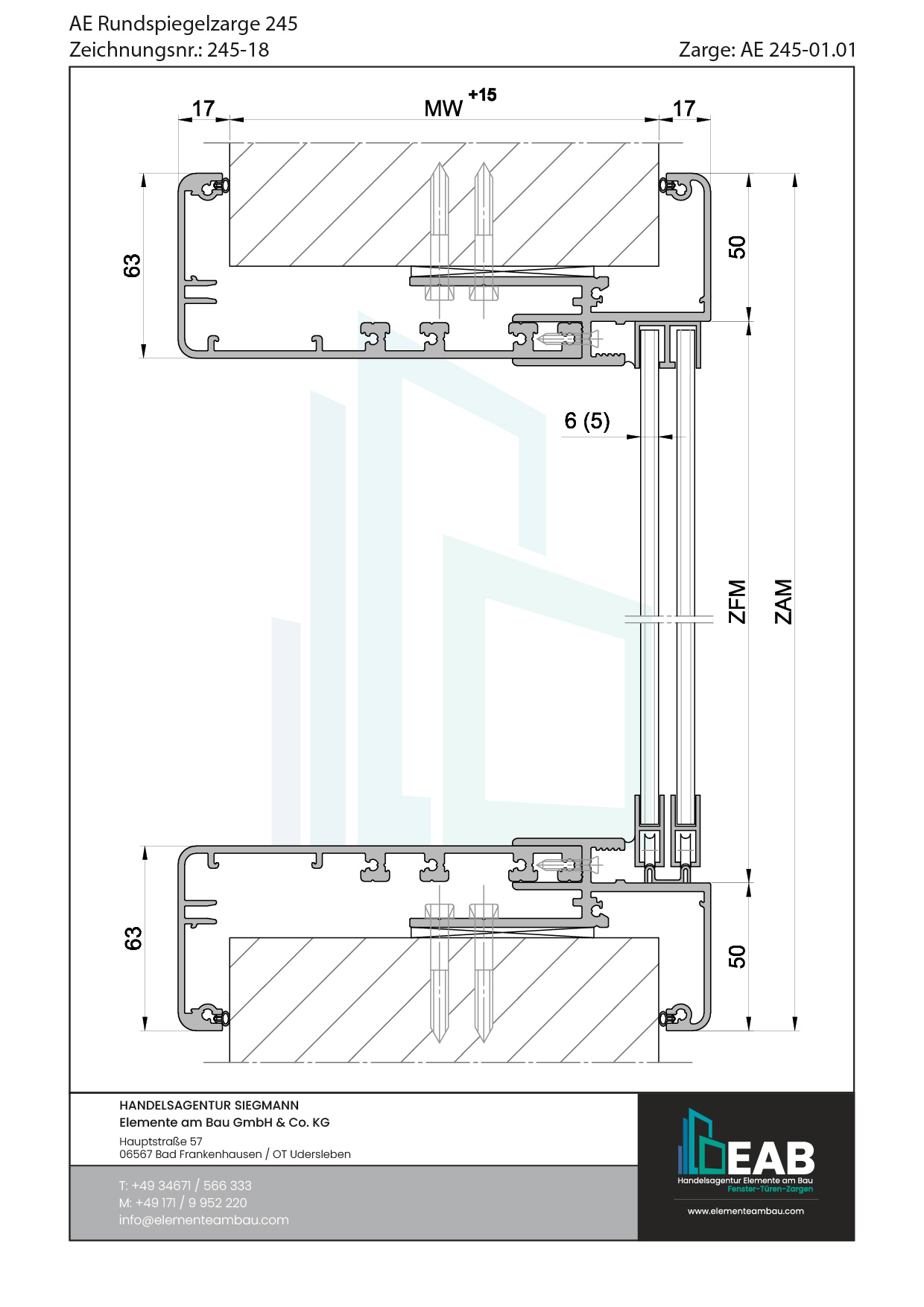 Okvir s rubnim zrcalom