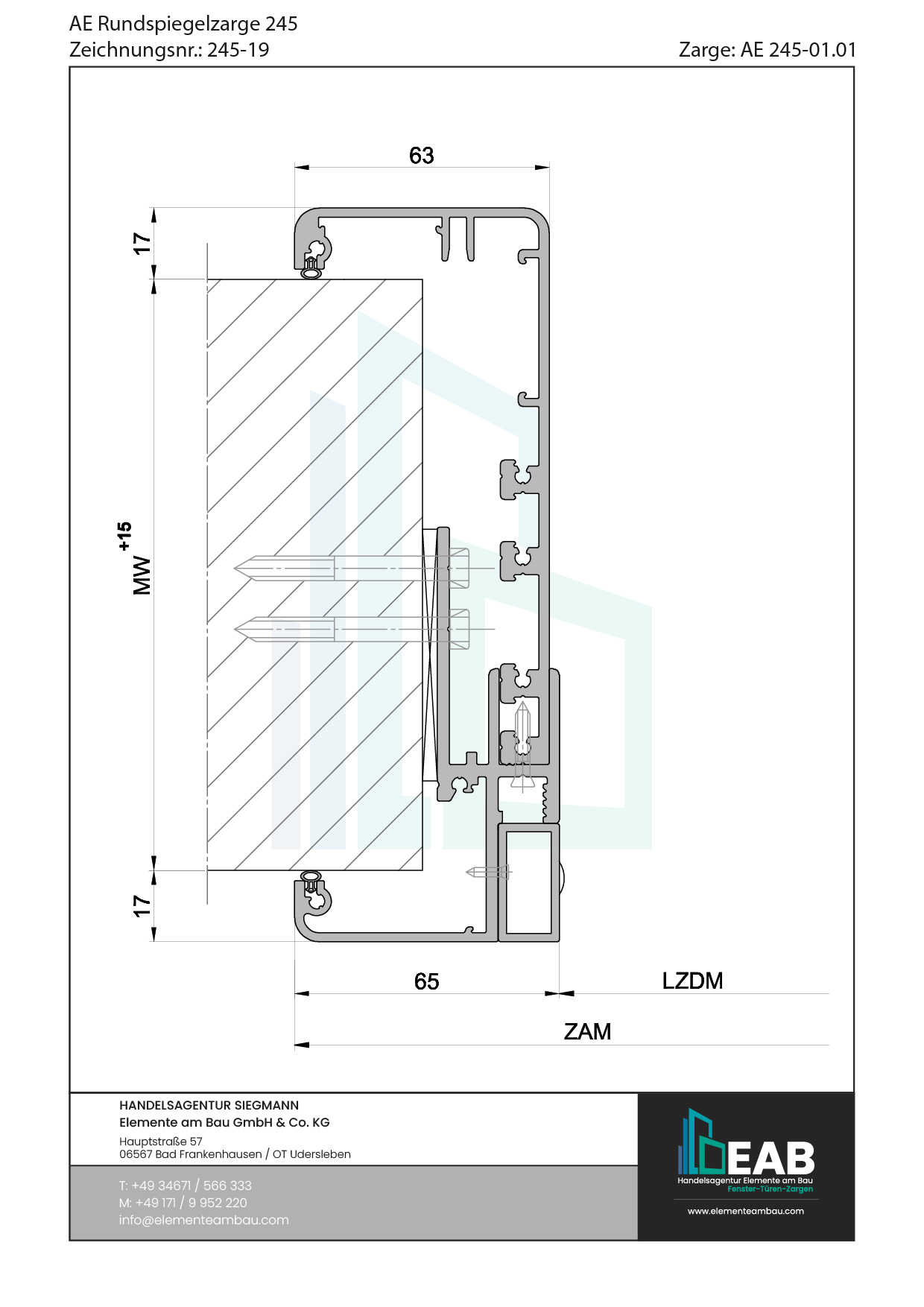 Okvir s rubnim zrcalom