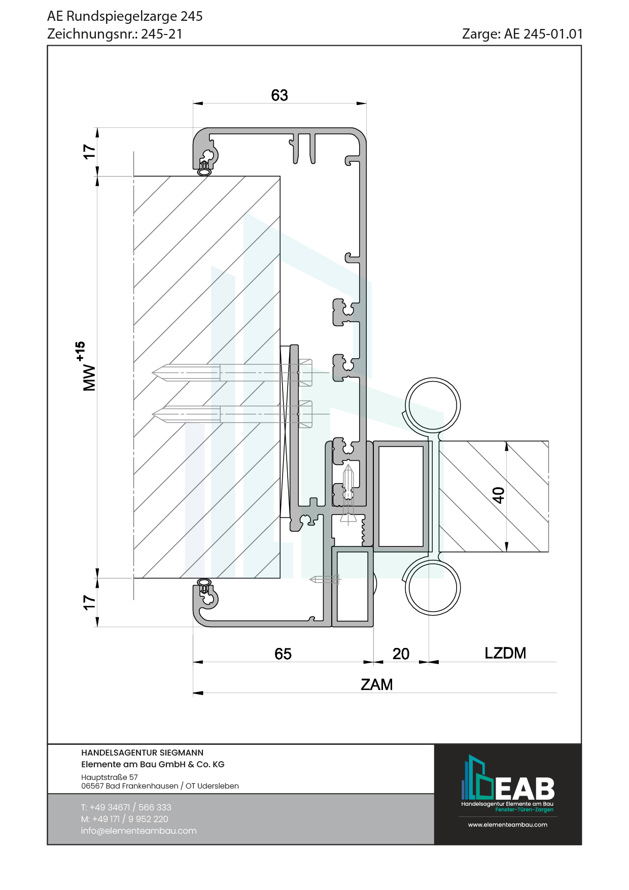 Okvir s rubnim zrcalom