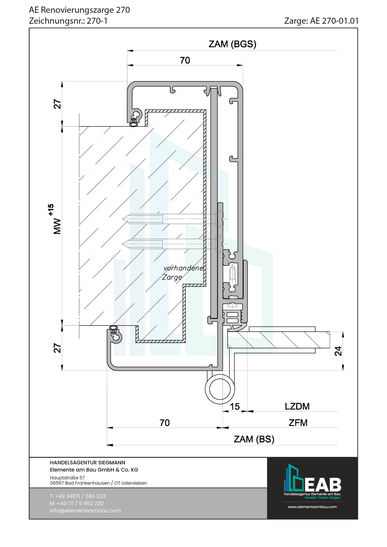 Okvir s rubnim zrcalom