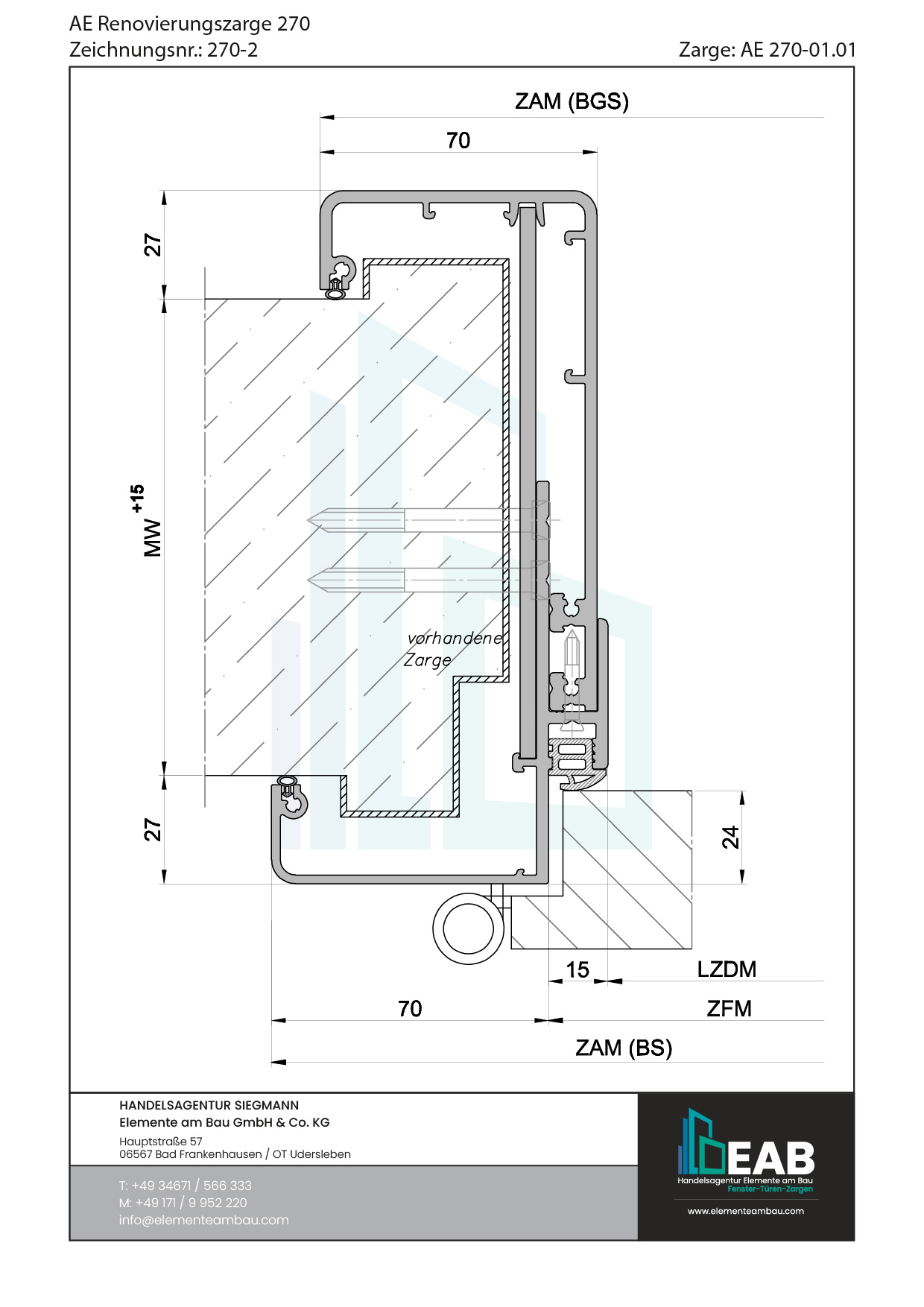 Okvir s rubnim zrcalom