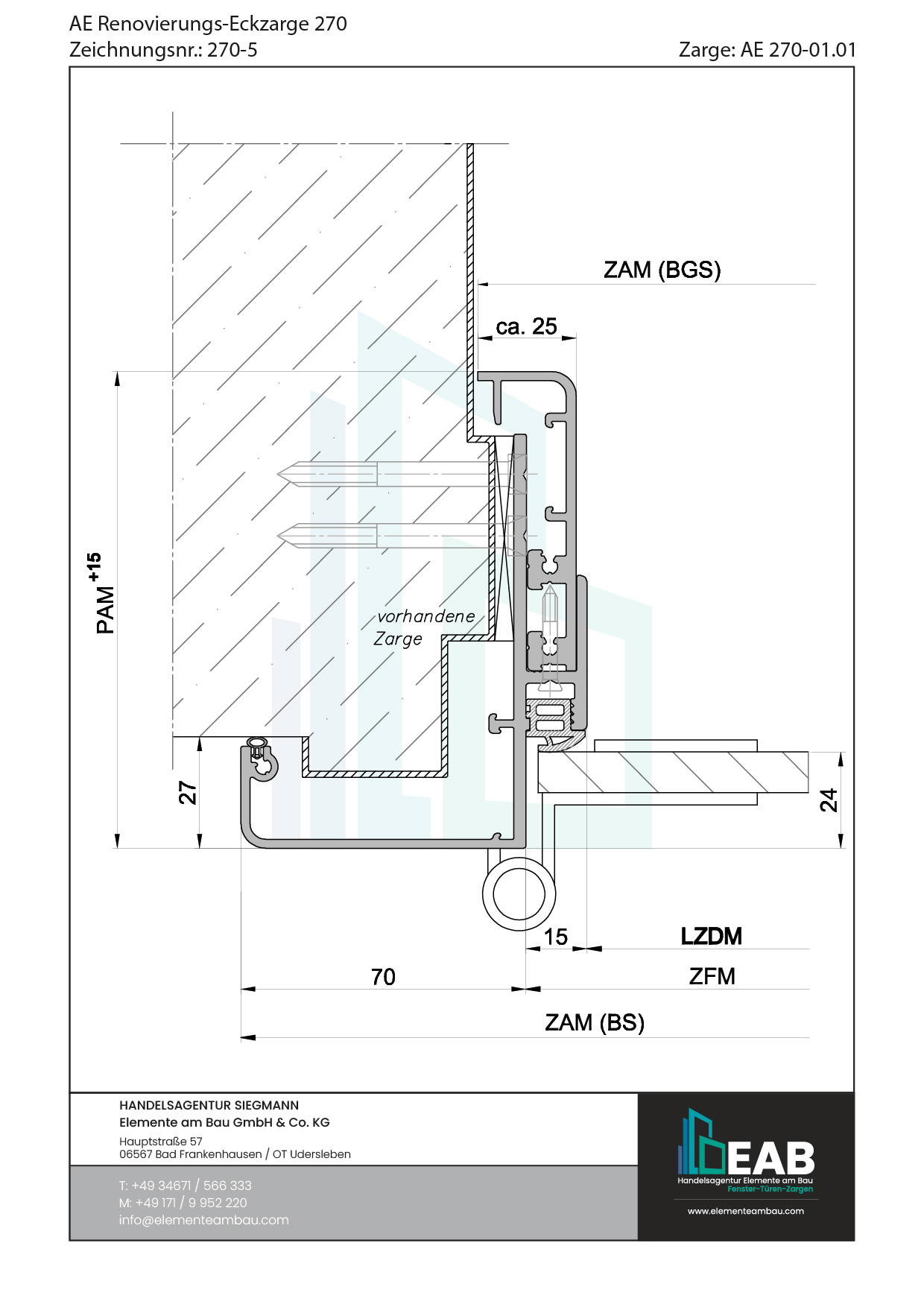 Okvir s rubnim zrcalom