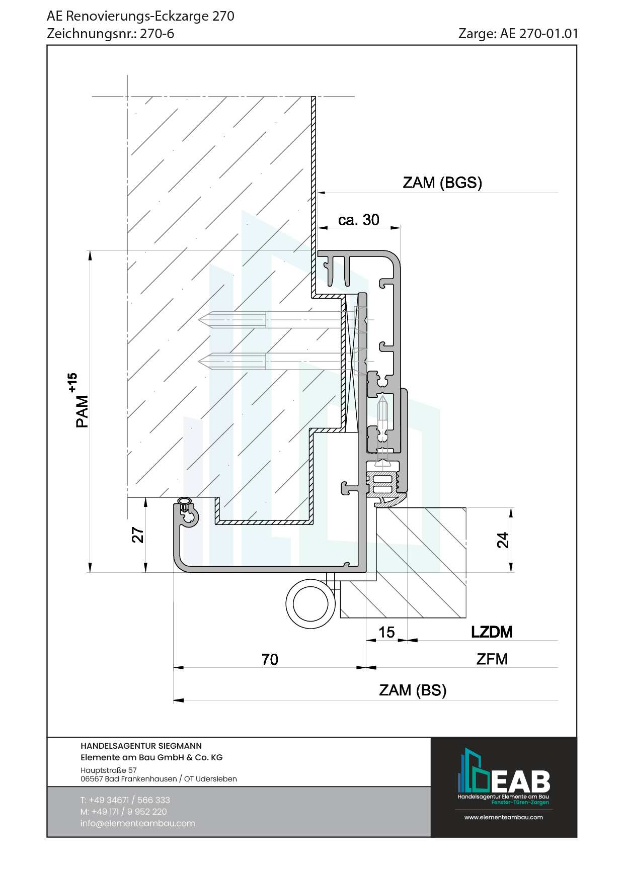 Okvir s rubnim zrcalom