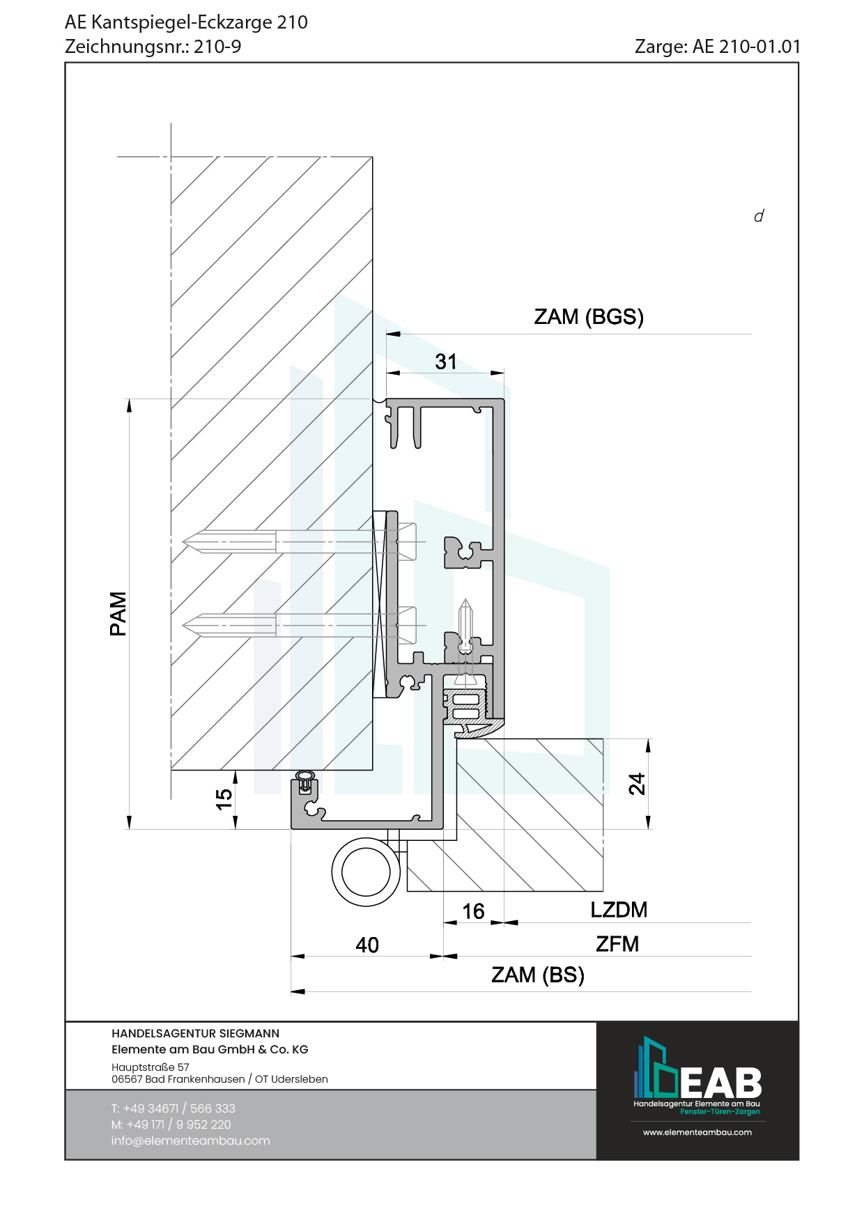 Okvir s rubnim zrcalom
