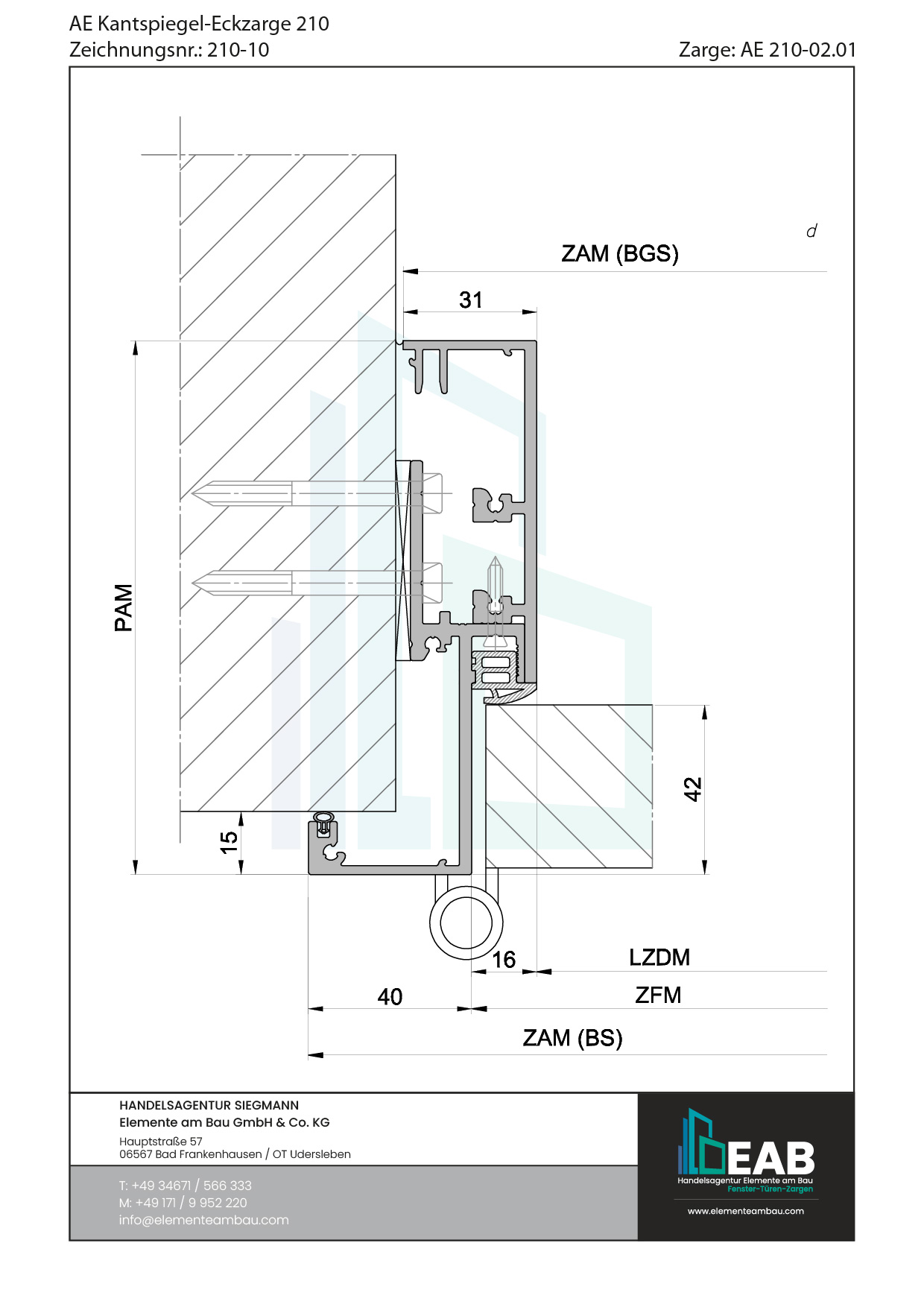 Okvir s rubnim zrcalom